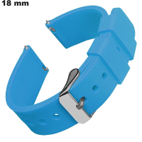 Bracelet 18 mm Bleu Silicone pour montre / Port Offert dès 20€
