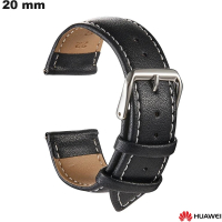 Verkauf Smartwatch-Armband 20mm Huawei Schwarz Echtes Leder