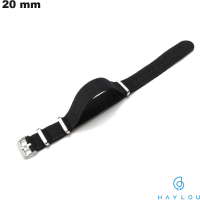 Armbanduhr Schwarz Stoff Haylou 20mm (LS02, RS4 Plus) günstig