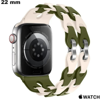 Vente Bracelet Apple Watch 22mm smartwatch Vert Caoutchouc