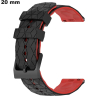 Pulsera de 20 mm de silicona negra para reloj # Calidad Premium