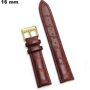 Armbanduhr 16mm Braun Echtes Leder | Schneller Versand