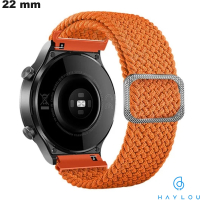 Vendita Bracciale orologio Arancione Haylou Nylon estensibile 22mm