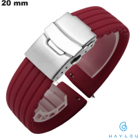 Haylou Smartwatch-Armband aus rotem Gummi, 20 mm, von hoher Qualität
