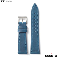 Armband 22mm Echtes Leder Suunto Blau  #  Versand in 24h