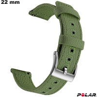 Slimme horlogearmband Groen 22 mm Polar Kwaliteitstof