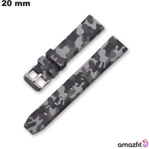 Bracciale 20 mm Grigio orologio Caucciù Amazfit | Spedizione Offerta da 20€