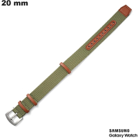 Armbanduhr Grün Samsung Stoff 20mm / Kostenloser Versand