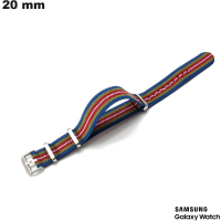 Verkauf von mehrfarbigen 20 mm Armbändern für Samsung Nylon-Uhren
