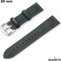 Suunto smartwatch armband van echt leer in kwaliteitsvol groen