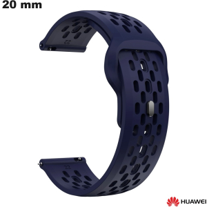 Pulsera de silicona Huawei azul de 20 mm para reloj inteligente de calidad