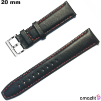 Echtlederarmband 20mm für Amazfit Smartwatch Schwarz kaufen