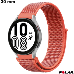 Red Polar Nylon Strap for Smartwatch 20 mm