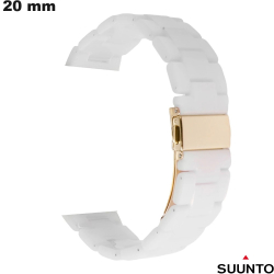 Bracelet montre Blanc 20mm Résine Suunto (3, Suunto 3)