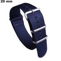 Uhrenarmband Nylon Blau 20mm | Versand 3,99€