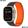 Acheter Bracelet antiallergie Noir Silicone Apple Watch 22 mm