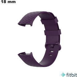 Bracelet montre 18mm FitBit Caoutchouc Violet