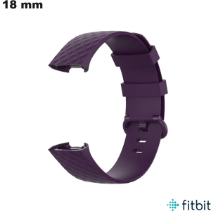 Bracciale orologio 18mm FitBit Gomma Viola # Spedizione Gratuita