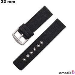 Bracelet Nylon Amazfit montre connectée 22 mm Noir