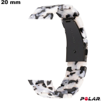 Schwarzes Polar-Resinarmband für 20mm Uhr \ Kostenloser Versand