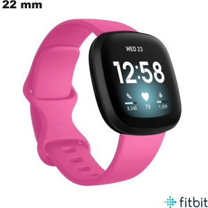 Bracciale 22 mm orologio connesso Rosa FitBit Caucciù economico