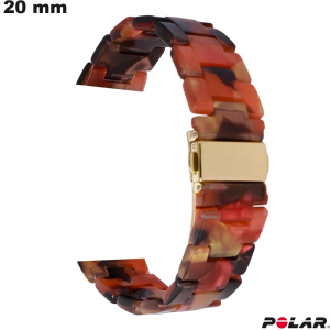 Armband 20mm Oranje Hars Polar horloge ● Snelle Levering Armband 20mm Oranje Hars Polar horloge ● Snelle Levering