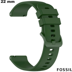 Bracelet Fossil 22 mm Caoutchouc Vert montre connectée