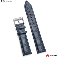 Bracciale in vera pelle blu per orologio Huawei 18 mm economico