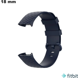 FitBit Armband voor Horloge Rubber Blauw 18 mm