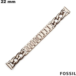 Bracciale orologio connesso 22 mm Argento Acciaio Fossil
