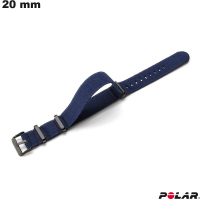 Bracelet Polar Bleu 20mm Tissu smartwatch