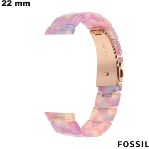 Bracelet Résine de montre Rose 22 mm Fossil  -  Livraison Gratuite