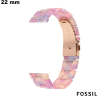 Armband aus rosa Uhr-Resin 22 mm Fossil - Kostenlose Lieferung