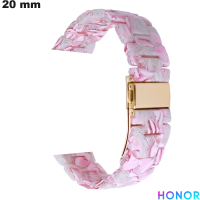 Armband Honor für Uhr 20 mm Rosa Resin ● Kostenloser Versand