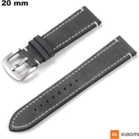 Armband 20 mm Xiaomi Uhr Grau Echtes Leder kaufen