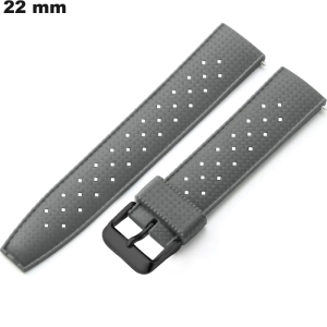 Bracciale in Caucciu Grigio 22mm Leggero per Orologio \ Montaggio Facile