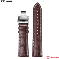 Armband 22 mm Echtes Leder Braun Premium OnePlus günstig