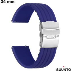 Bracelet Bleu 24mm pour montre Silicone Suunto