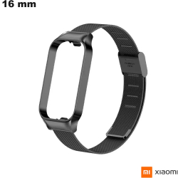 Bracelet Noir Acier Inoxydable Xiaomi montre connectée