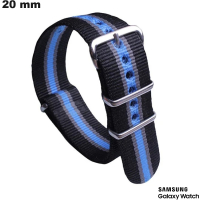 Samsung Smartwatch-Armband Stoff Schwarz 20 mm / Kostenloser Versand