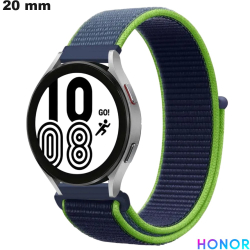 Braccialetto per orologio in tessuto Honor Blu 20mm