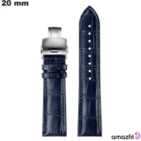 Armbanduhr Chic Smartwatch Echtes Leder Blau günstig
