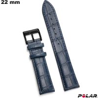 Armbanduhr Armband 22mm aus echtem Leder in Polarblau kaufen