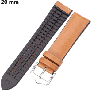 Armband aus Gummi für Uhren 20 mm Orange - Premium-Qualität