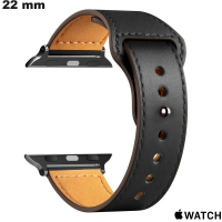 Koop Apple Watch armband 22mm Zwart RVS