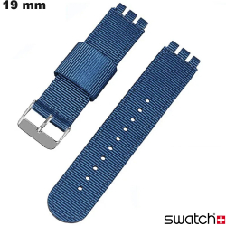Bracelet 19mm Swatch Bleu de montre Nylon