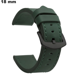 Armband Simili cuir 18mm Groene horloge ● Beste Prijs