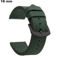 Armband Simili-Leder 18mm Grün für Uhr ● Bester Preis