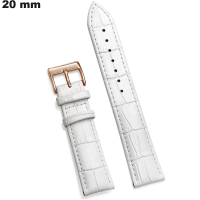 Armband echtes Leder Uhr Weiß 20 mm / Versand 24h