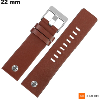 Verkauf von echtem Lederarmband für Xiaomi Uhr 22 mm in Braun